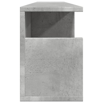 Wandkast 100x20x30 cm bewerkt hout betongrijs