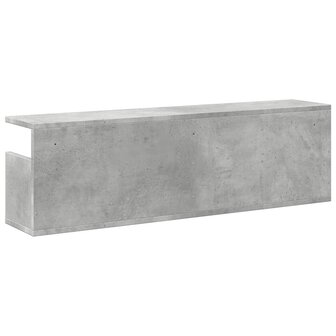 Wandkast 100x20x30 cm bewerkt hout betongrijs
