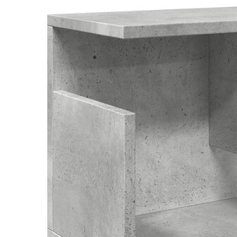Wandkast 100x20x30 cm bewerkt hout betongrijs