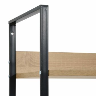 Boekenkast 5 schappen 60x27,6x158,5 cm bewerkt hout eikenkleur