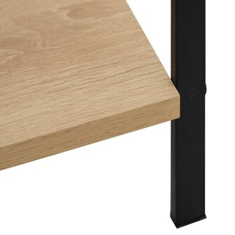 Boekenkast 5 schappen 60x27,6x158,5 cm bewerkt hout eikenkleur