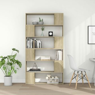 Boekenkast/kamerscherm 100x24x188 cm sonoma eikenkleurig