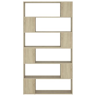 Boekenkast/kamerscherm 100x24x188 cm sonoma eikenkleurig
