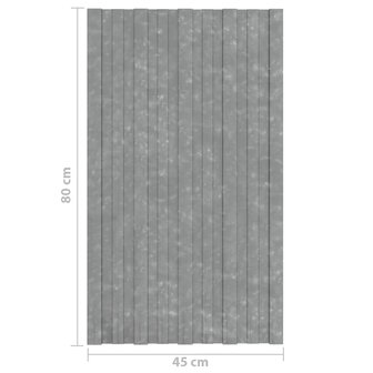 Dakpanelen 36 st 80x45 cm gegalvaniseerd staal zilverkleurig