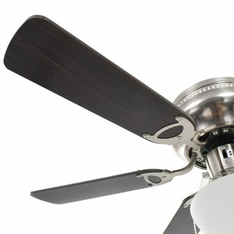 Plafondventilator met lamp 82 cm donkerbruin