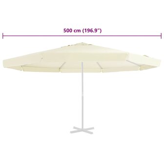 Vervangingsdoek voor parasol 500 cm zandkleurig