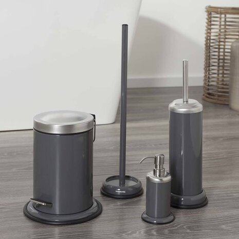 toiletborstel met houder Acero grijs 361730514