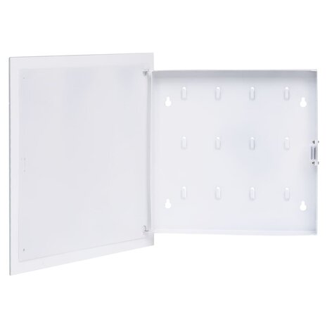 Sleutelkast met magneetbord 35x35x4 cm wit