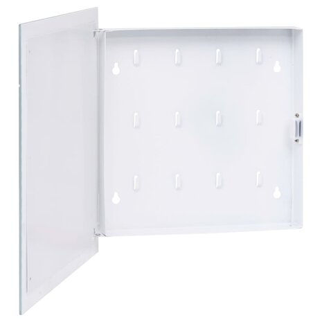 Sleutelkast met magneetbord 35x35x4 cm wit
