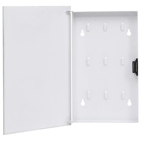 Sleutelkast met magneetbord 30x20x4 cm wit