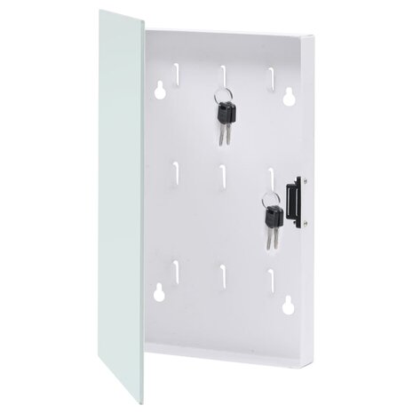 Sleutelkast met magneetbord 30x20x4 cm wit