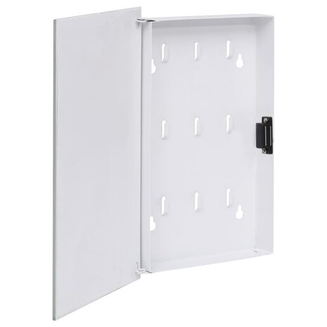 Sleutelkast met magneetbord 30x20x4 cm wit
