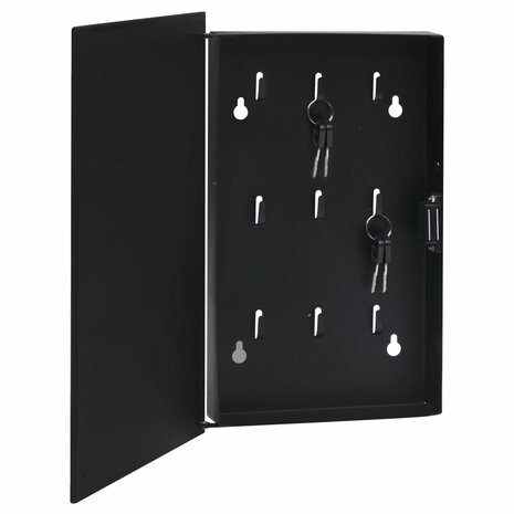 Sleutelkast met magneetbord 30x20x4 cm zwart