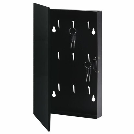 Sleutelkast met magneetbord 30x20x4 cm zwart