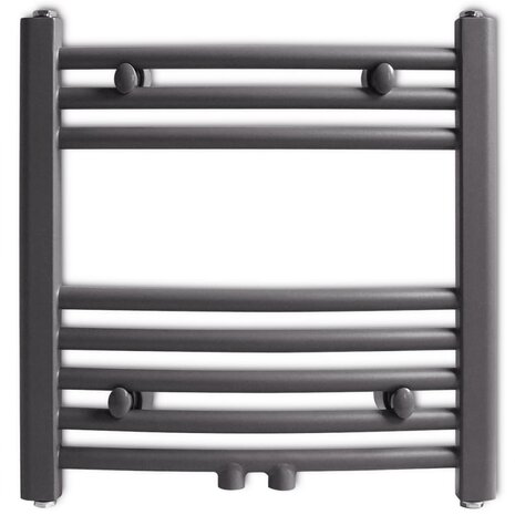 Radiator / handdoekenrek gebogen 480x480 mm grijs