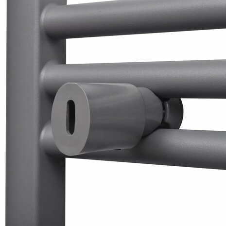 Radiator / handdoekenrek gebogen 480x480 mm grijs