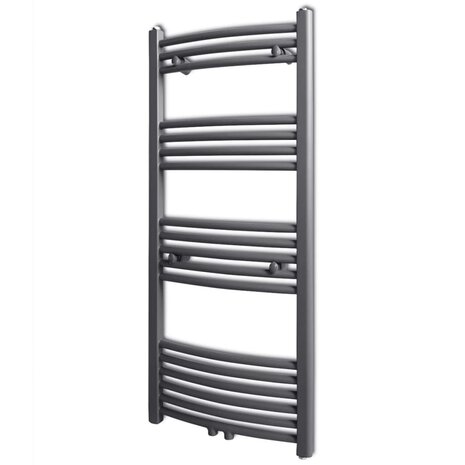 Radiator / handdoekenrek gebogen 500x1160 mm grijs