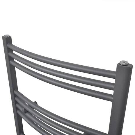 Radiator / handdoekenrek gebogen 500x1160 mm grijs
