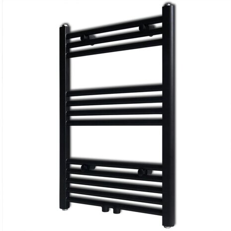 Radiator / handdoekenrek recht 500x764 mm zwart