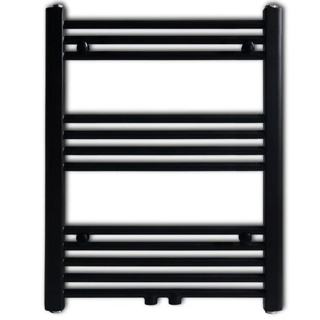 Radiator / handdoekenrek recht 600x764 mm zwart