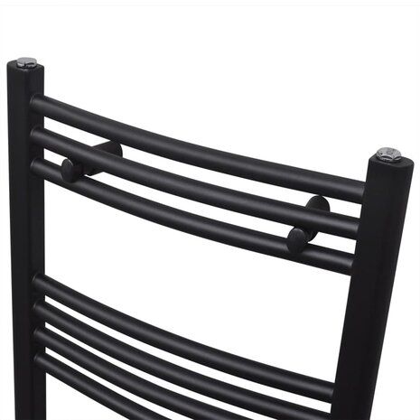 Radiator / handdoekenrek gebogen 480x480 mm zwart
