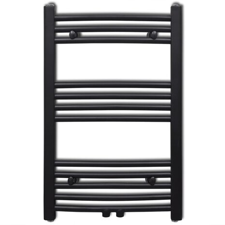Radiator / handdoekenrek gebogen 500x764 mm zwart