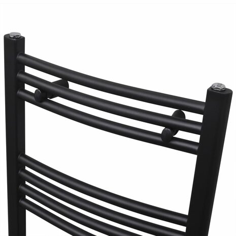 Radiator / handdoekenrek gebogen 500x1160 mm zwart
