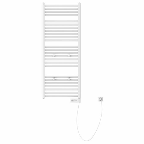Badkamerradiator met timer 120x50x15 cm wit