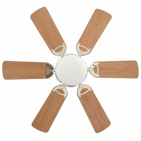 Plafondventilator met lamp 82 cm lichtbruin