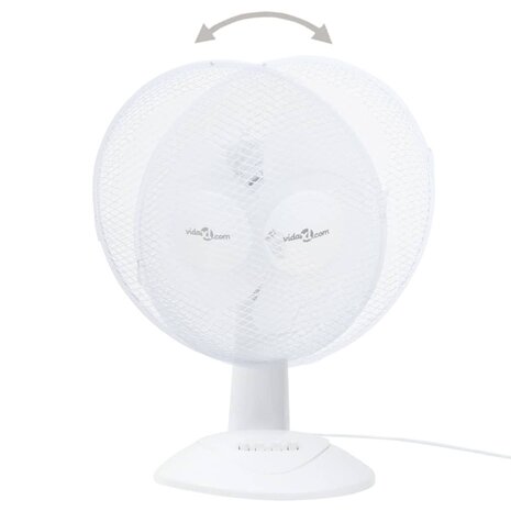 Tafelventilator 3 snelheden 40 W 30 cm wit