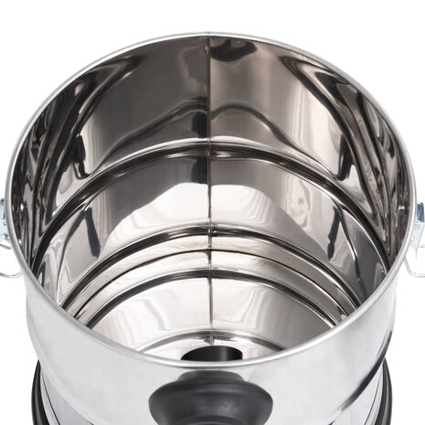 Asstofzuiger met HEPA filter 1200 W 20 L roestvrij staal