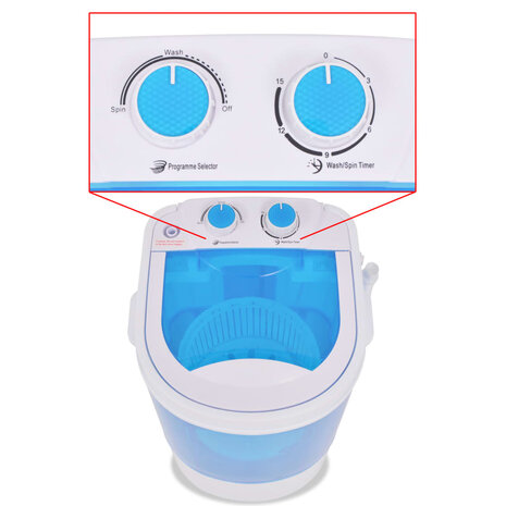 Mini wasmachine met enkele trommel 2,6 kg