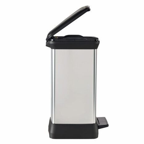 Pedaalemmer Deco duo 10+18 L zilverkleurig