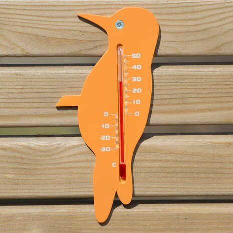 Wandthermometer vink oranje