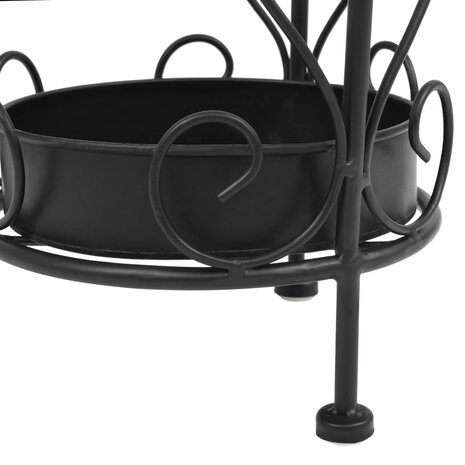Parapluhouder vintage stijl 26x46 cm metaal zwart