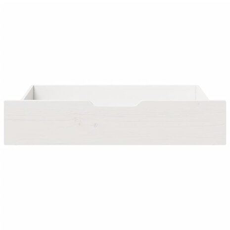 Bedlades 2 st 85x55x16 cm massief grenenhout wit
