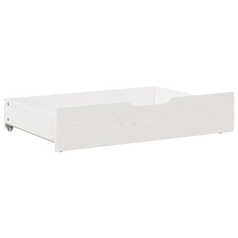 Bedlades 2 st 85x55x16 cm massief grenenhout wit