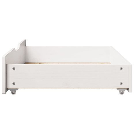 Bedlades 2 st 85x55x16 cm massief grenenhout wit