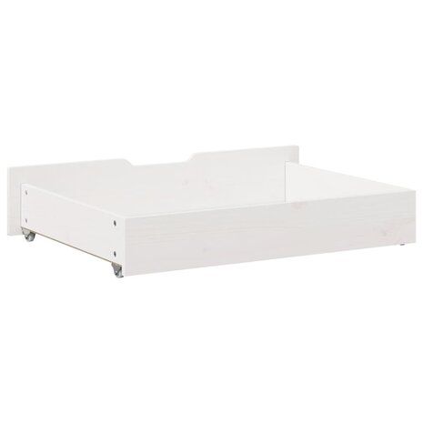 Bedlades 2 st 85x55x16 cm massief grenenhout wit