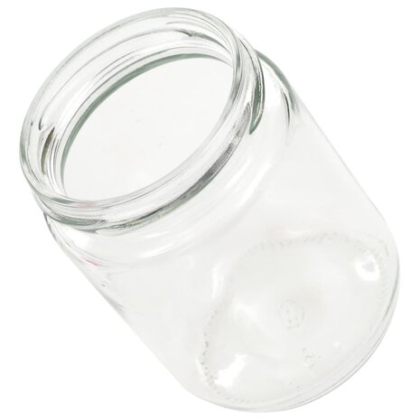Jampotten met wit met rode deksels 96 st 230 ml glas