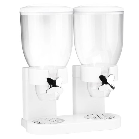 Ontbijtgranen dispenser 2 x 3,5 L wit
