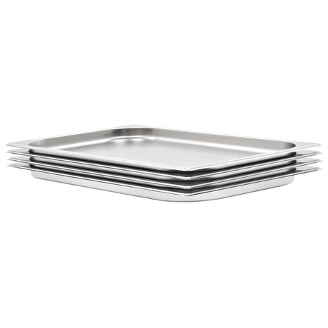 Gastronormbakken 4 st GN 1/1 20 mm roestvrij staal