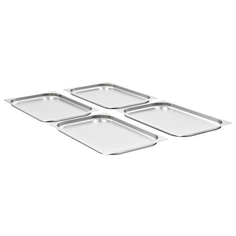 Gastronormbakken 4 st GN 1/1 20 mm roestvrij staal