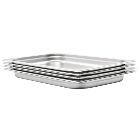 Gastronormbakken 4 st GN 1/1 40 mm roestvrij staal