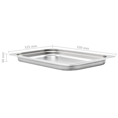 Gastronormbakken 4 st GN 1/1 40 mm roestvrij staal