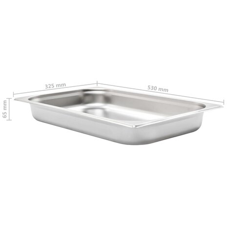 Gastronormbakken 4 st GN 1/1 65 mm roestvrij staal