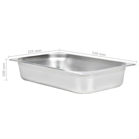 Gastronormbakken 4 st GN 1/1 100 mm roestvrij staal