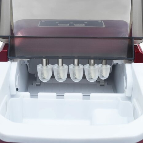 IJsblokjesmachine 1,4 L 15 kg/24 u rood