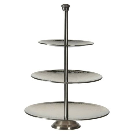 Etagère 3-laags 36,5 cm roestvrij staal