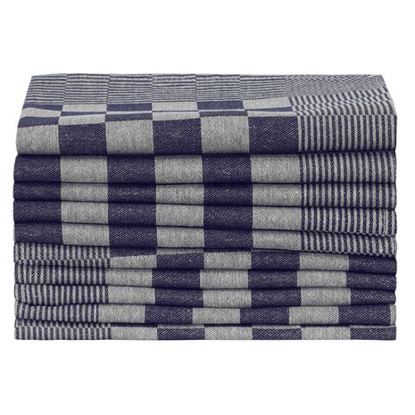 Keukendoeken 10 st 50x70 cm katoen blauw en wit